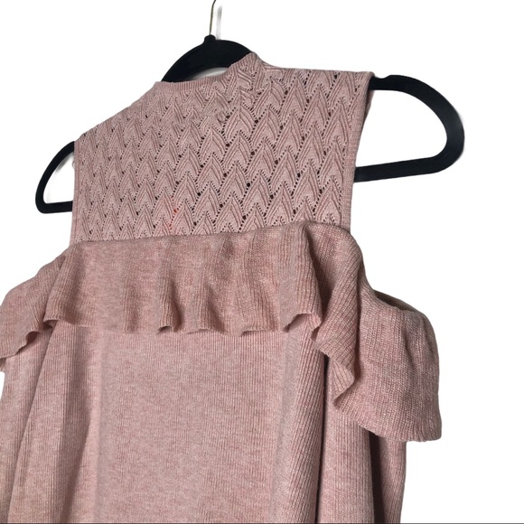 White House Black Market Pink Cold Shoulder Top - Picture 8 of 12